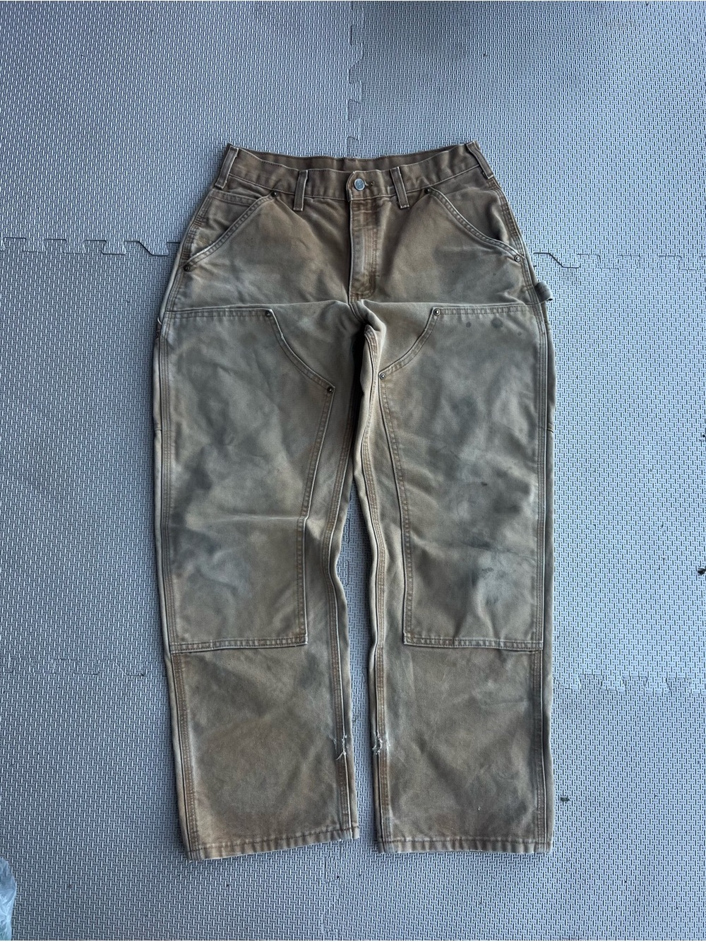 Carhartt Brown Straight Canvas Work Jeans